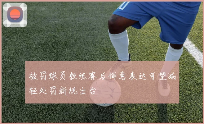 被罚球员教练赛后悔意表达可望减轻处罚新规出台